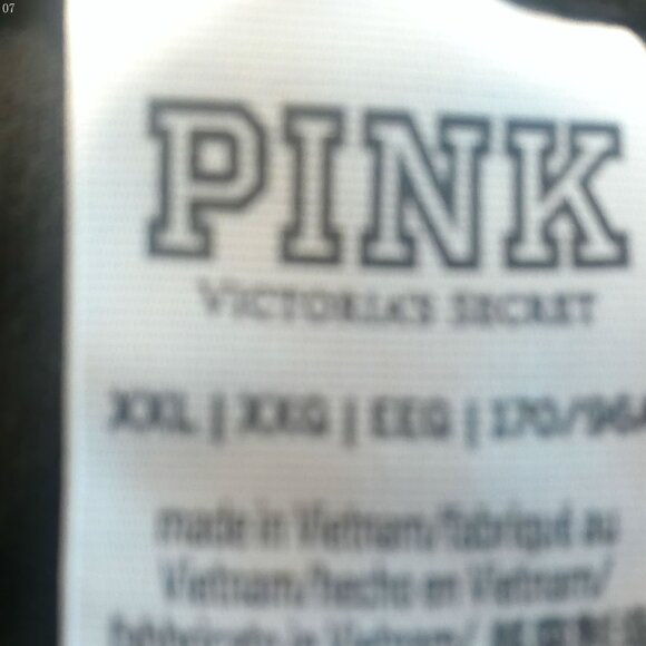 PINK BY VICTORIA SECRET Black Legging with PINK Logo on Left Cuff XXL - Picture 3 of 7